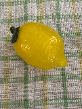 Vintage Yellow Ceramic Lemon Decor